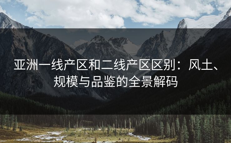 亚洲一线产区和二线产区区别：风土、规模与品鉴的全景解码