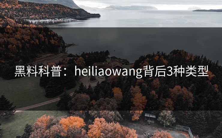 黑料科普：heiliaowang背后3种类型